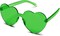 4E’s Novelty Green Cowboy Hat with Feathers & Heart-Shaped Sunglasses - Perfect Cowboy Outfit Accessory, Cowboy Hat for Party Costume Dress Up